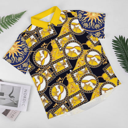 Men's Fashion Casual Printed Short Sleeve Shirts 2306100038