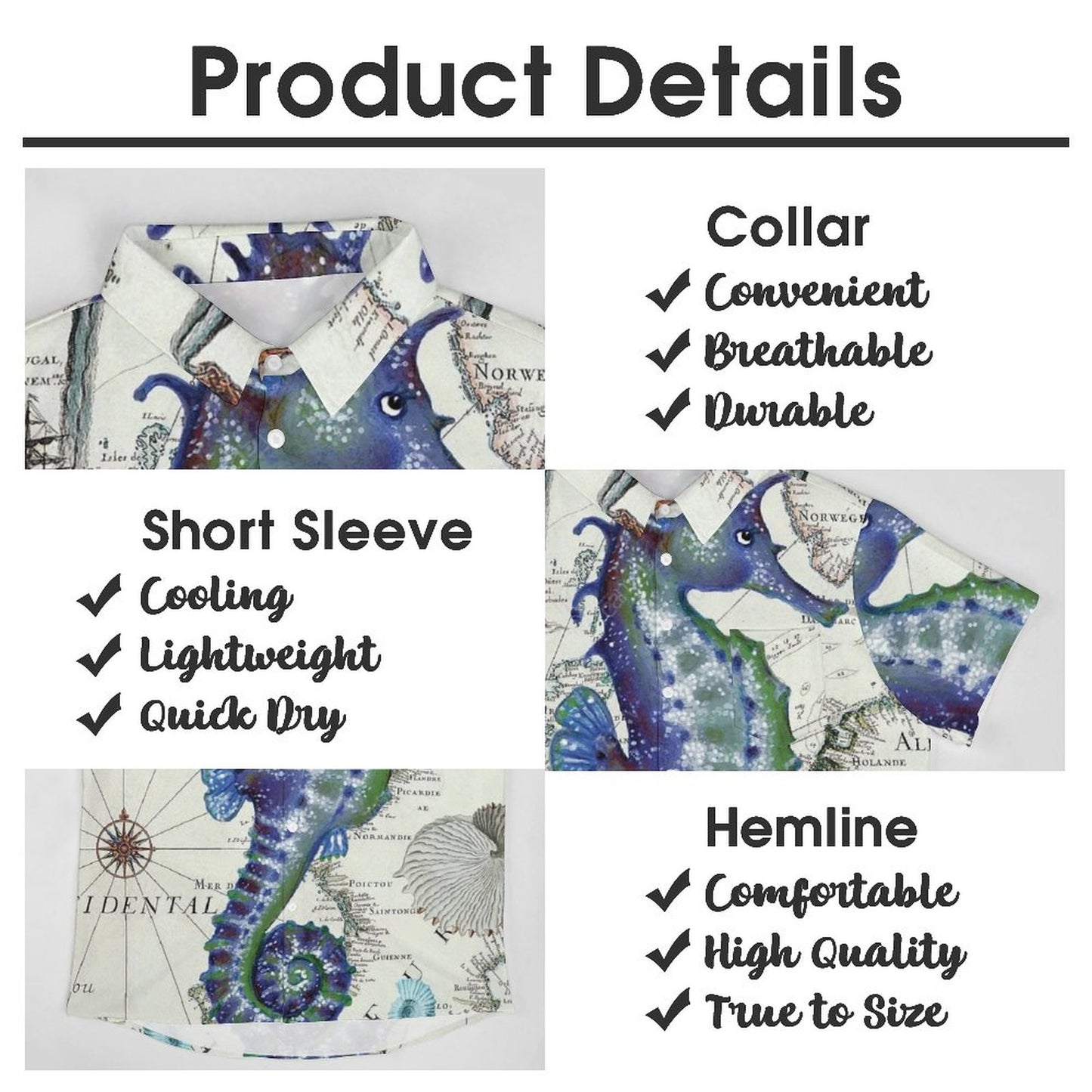Men's Hawaiian Casual Short Sleeve Shirt 2305106470