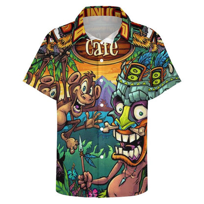 Men's Hawaiian Print Resort Shirt 2305101681