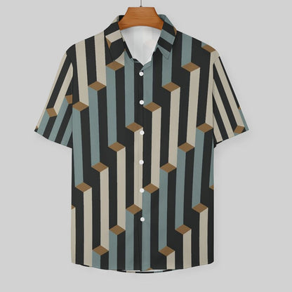 Men's Fashion Casual Printed Short Sleeve Shirts 2306101898