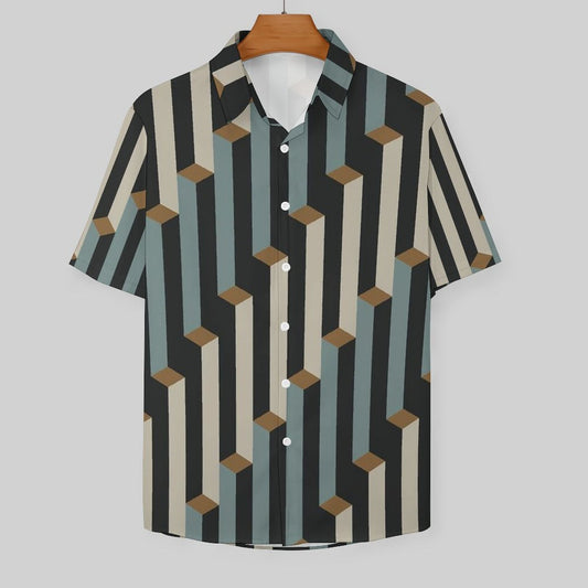 Men's Fashion Casual Printed Short Sleeve Shirts 2306101898