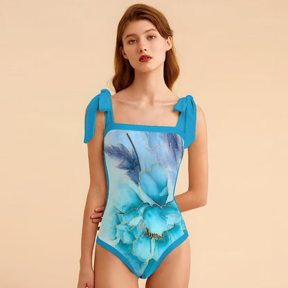 Fashion Printed One Piece Swimsuit And Cover Up 2306102467