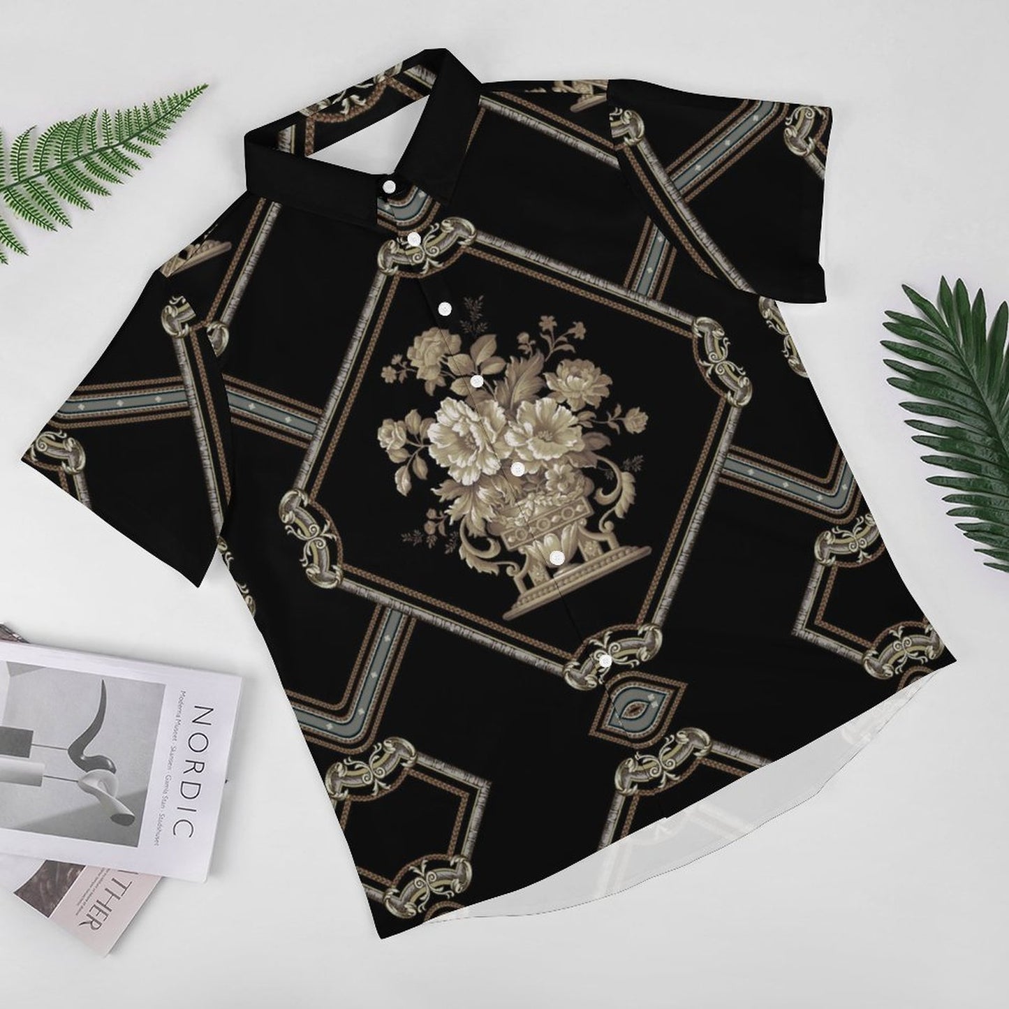 Men's Fashion Casual Printed Short Sleeve Shirts 2306101353