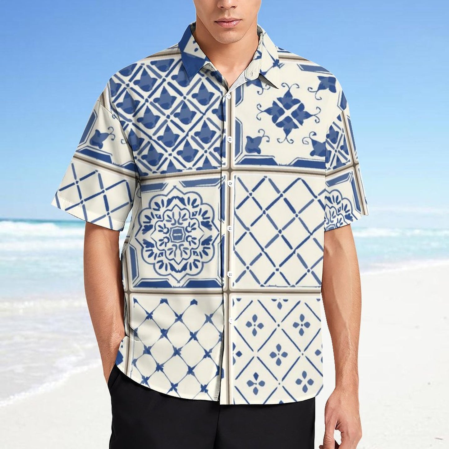 Men's Fashion Casual Printed Short Sleeve Shirts 2306100449