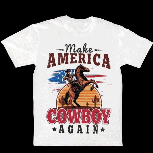 Cowboys Men's Casual Printed T-Shirt