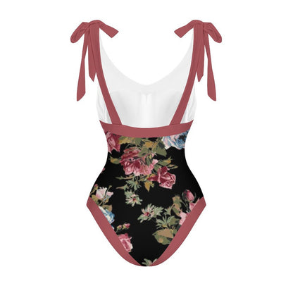 Casual Printed One Piece Swimsuit And Cover Up 2305105009