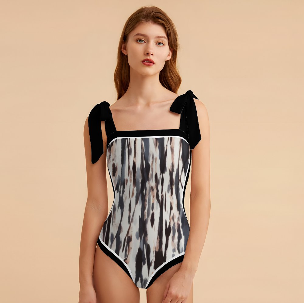 Fashion Printed One Piece Swimsuit And Cover Up 2305104415