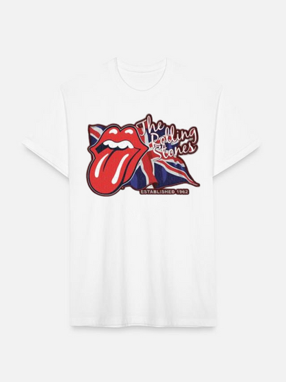 Unisex Round Neck Casual Printed Short Sleeve T-Shirt