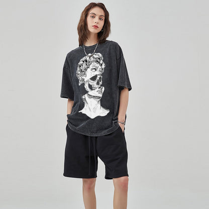 Unisex Vintage Solid Wash T-Shirts 2305101594