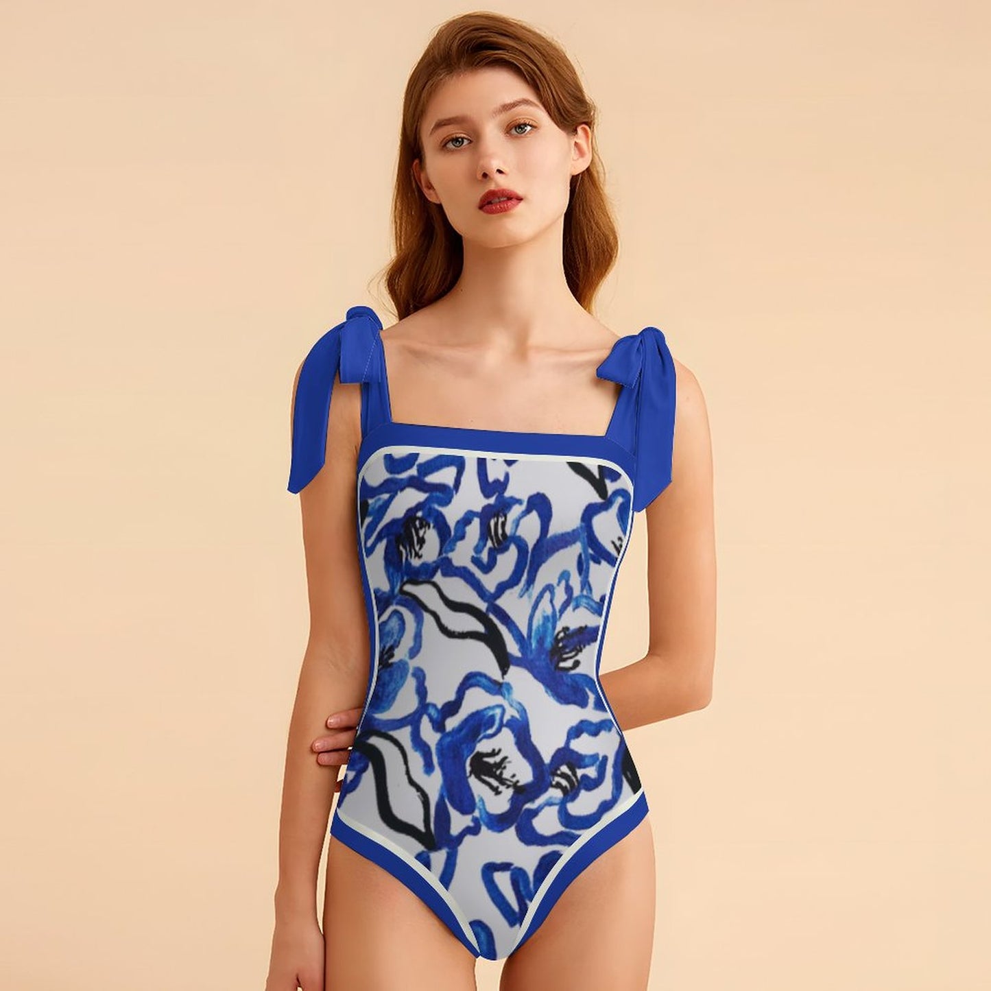 Fashion Printed One Piece Swimsuit And Cover Up 2305105118