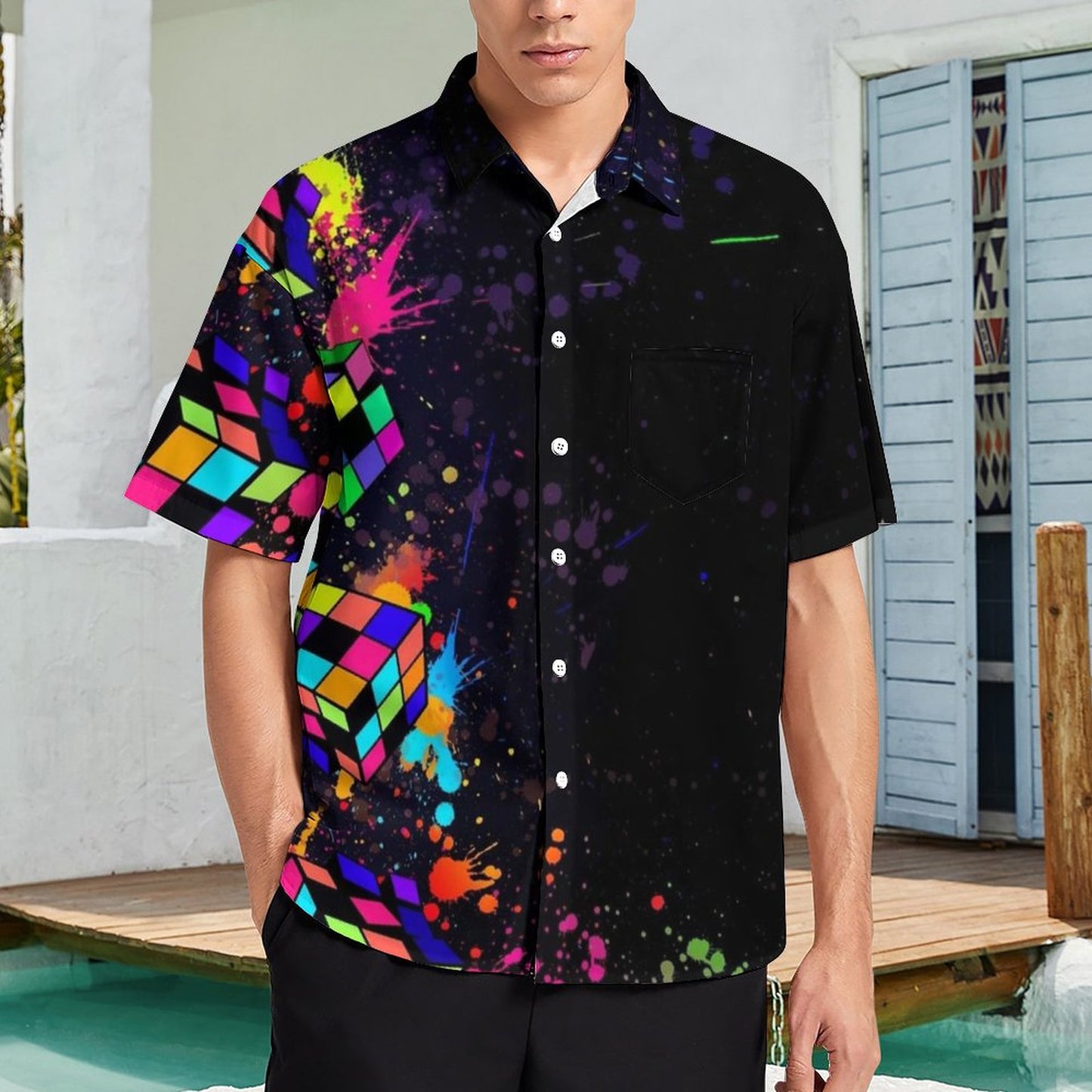 Men's Hawaiian Casual Short Sleeve Shirt 2306104327