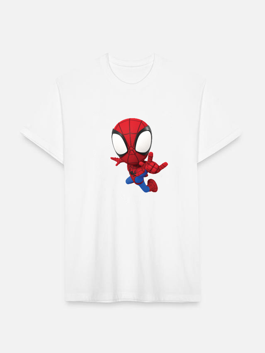 Men's Casual Spider-Man Printed Round Neck Short Sleeve T-Shirt