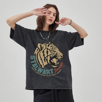 Mens Cotton Wash Solid T-Shirts Oversized Unisex Short Sleeve Streetwear Rap Hip Hop Basic Tee Tops 2305101622