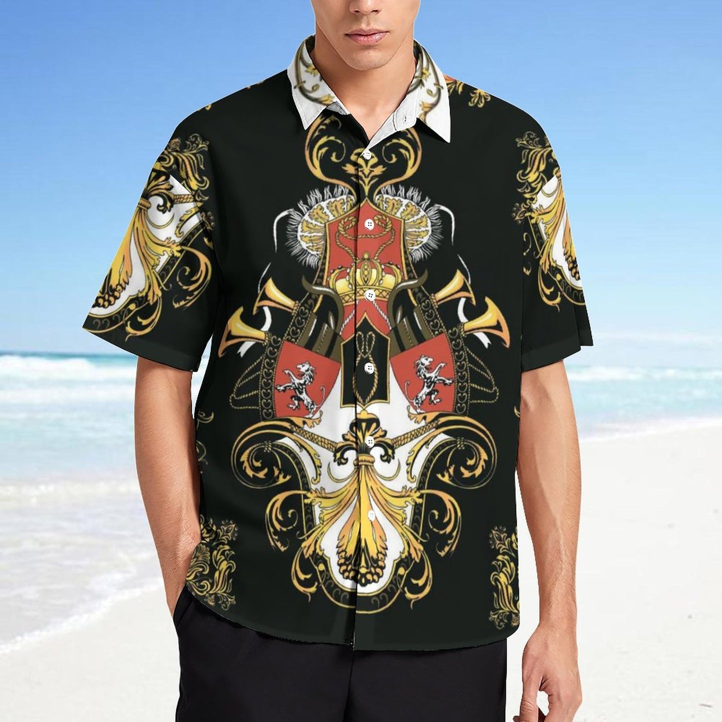 Men's Fashion Casual Printed Short Sleeve Shirts 2306101327