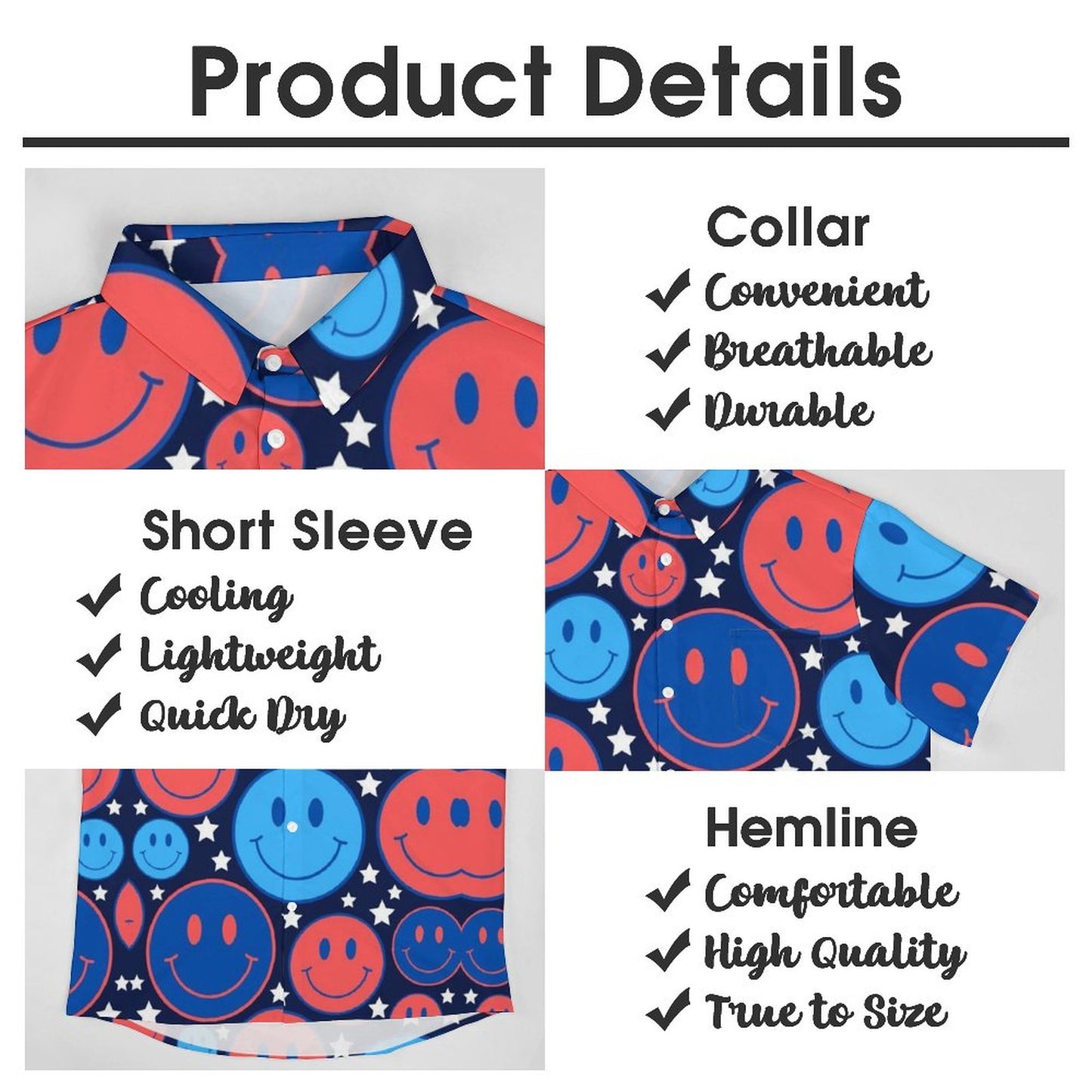 Men's Hawaiian Casual Short Sleeve Shirt 2306105793