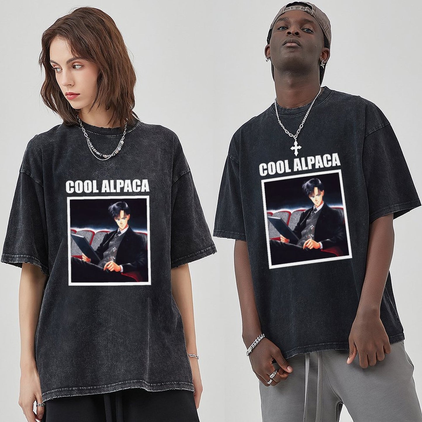 Unisex Vintage Solid Wash T-Shirts 2305103540
