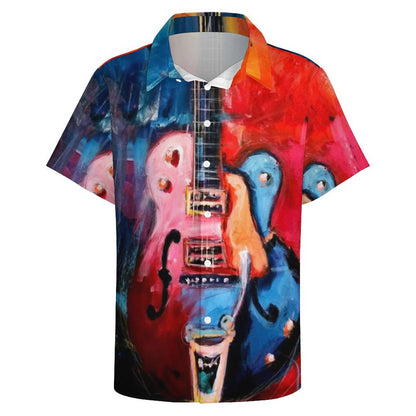 Men's Hawaiian Print Resort Shirt 2305102034