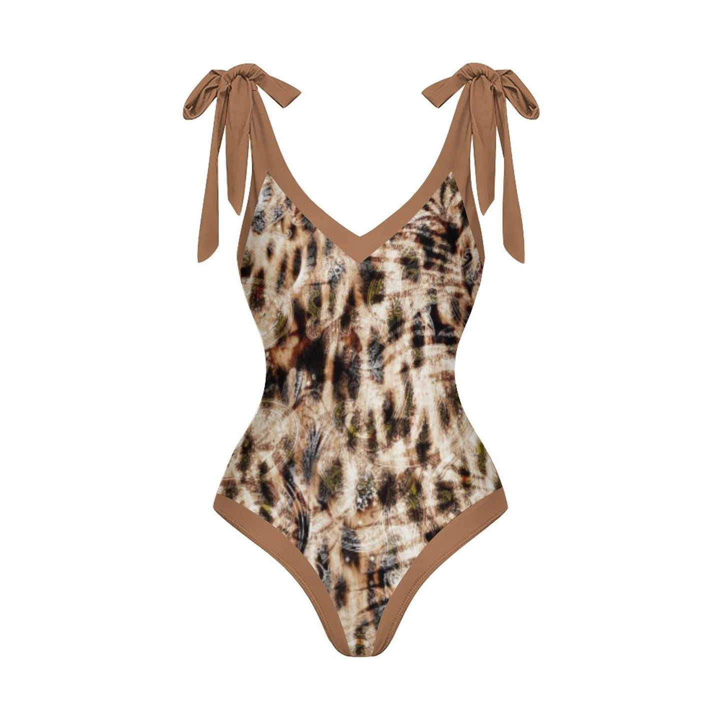 Casual Printed One-Piece Swimsuit And Cover Up 2305102512