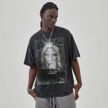 Unisex Vintage Solid Wash T-Shirts 2305103961