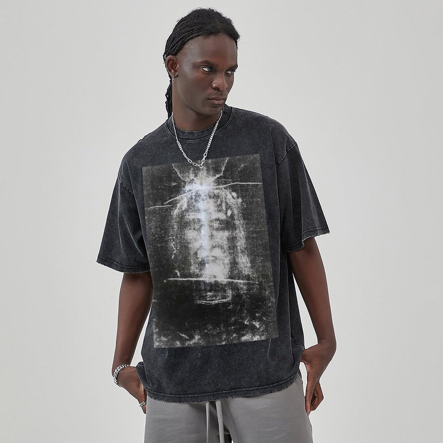 Unisex Vintage Solid Wash T-Shirts 2305103961