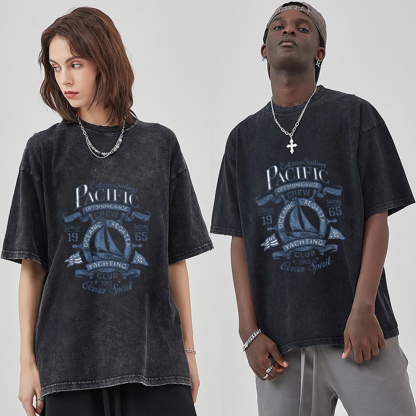 Unisex Vintage Solid Wash T-Shirts 2305101921