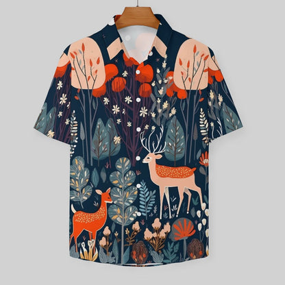 Men's Fashion Casual Printed Short Sleeve Shirts 2305106991