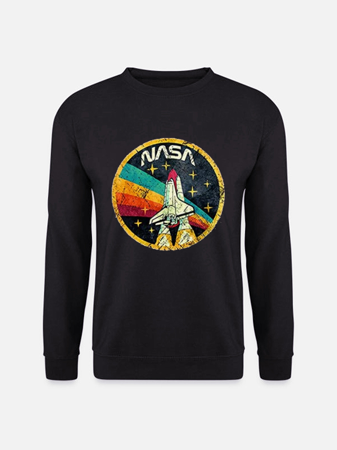 Unisex Round Neck Casual Printed Long Sleeve Sweatshirt
