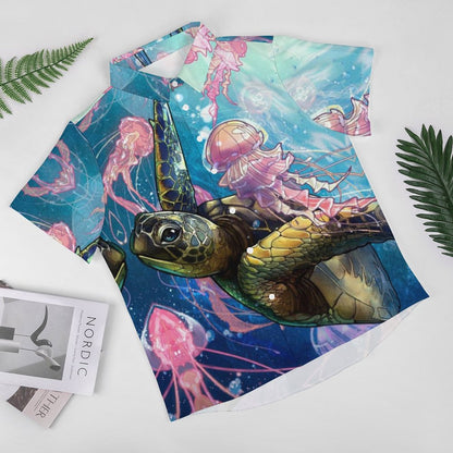 Men's Hawaiian Print Resort Shirt 2305101553