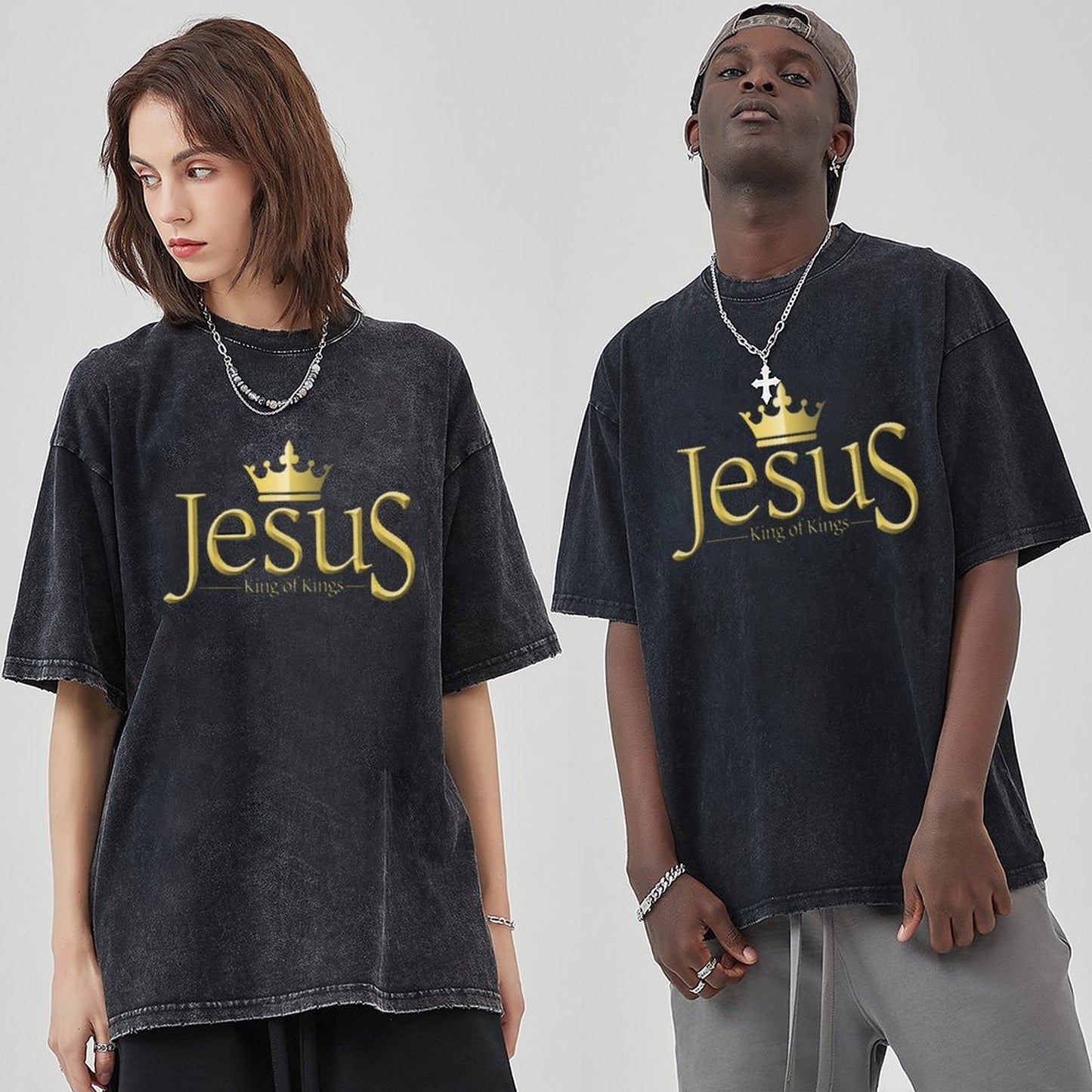 Unisex Vintage Solid Wash T-Shirts 2305103945