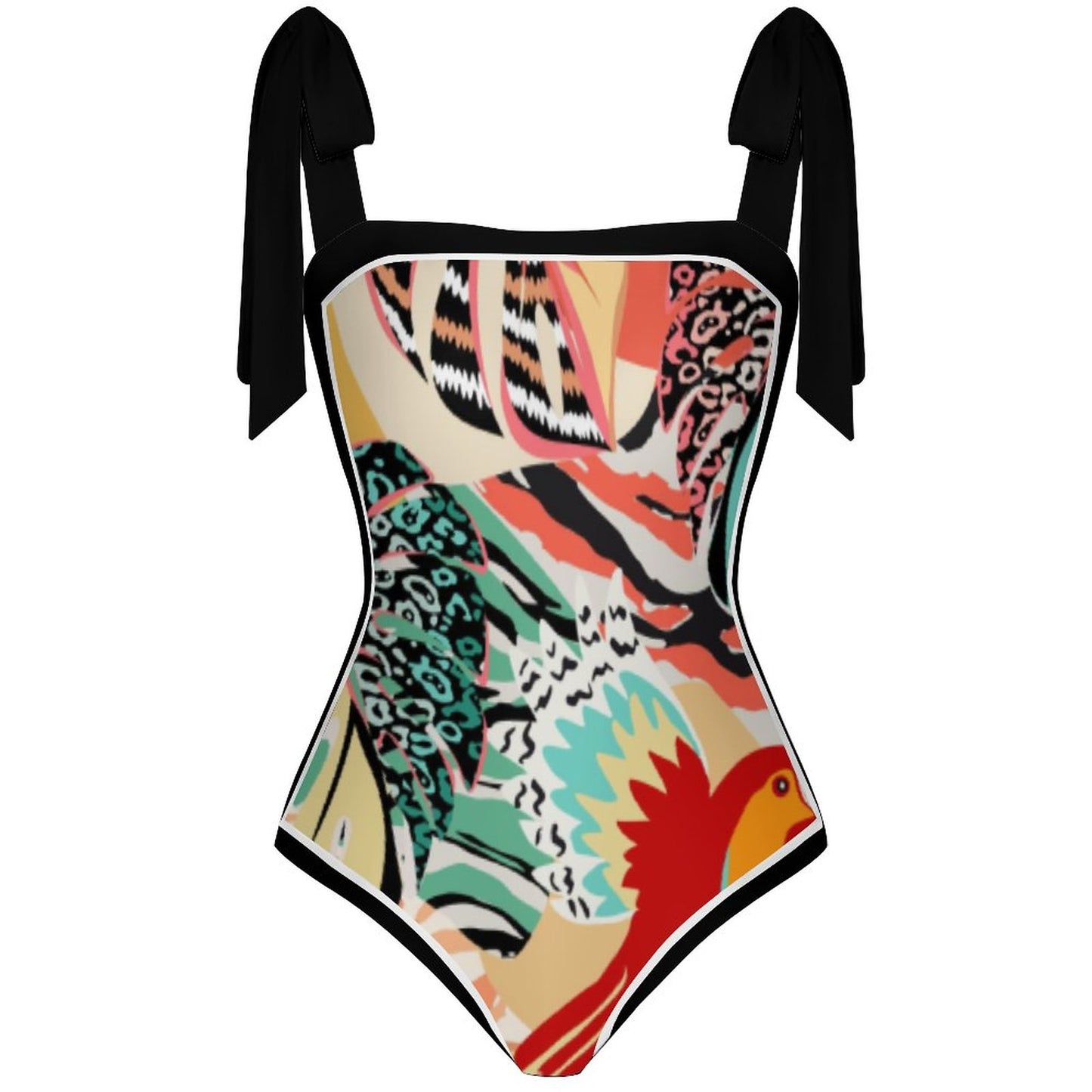 Fashion Printed One Piece Swimsuit And Cover Up 2305104825