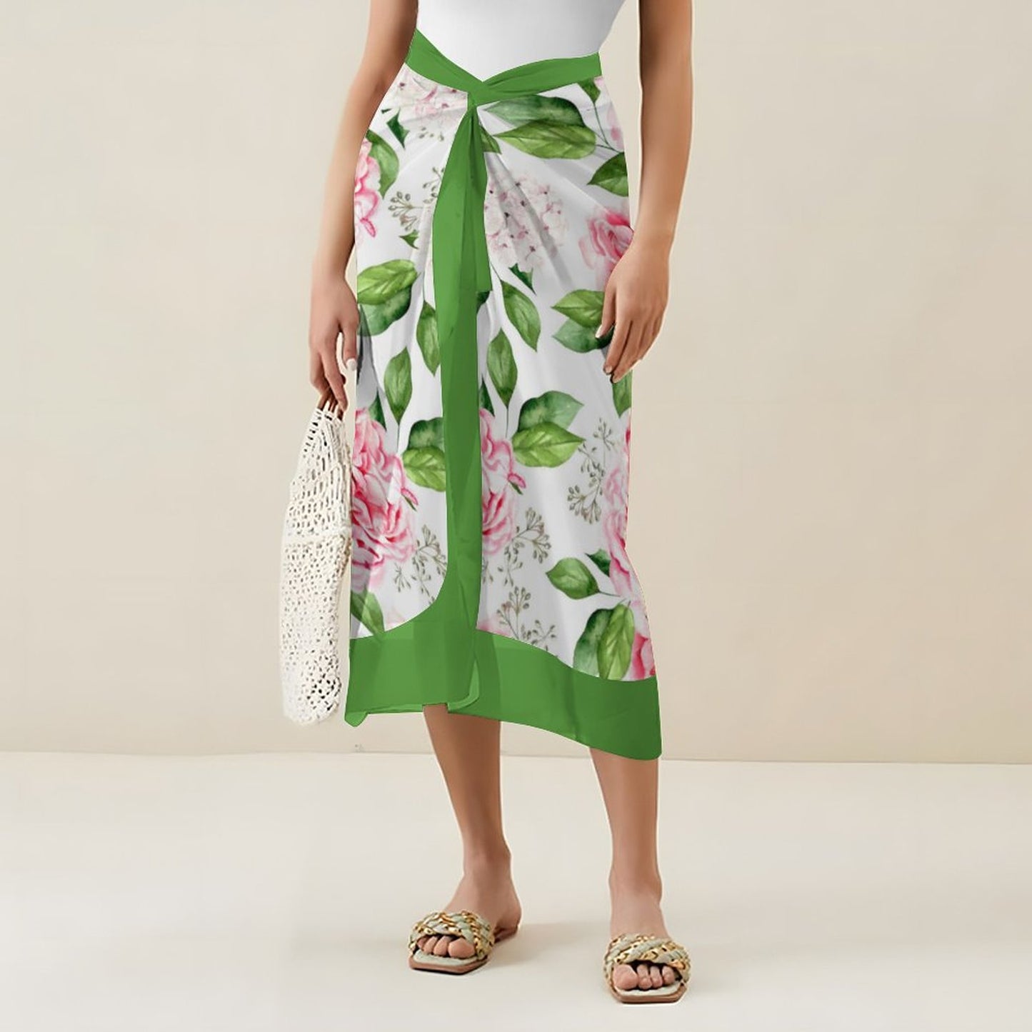 Casual Printed One-Piece Swimsuit And Cover Up 2305102418