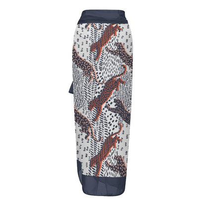 Casual Printed One-Piece Swimsuit And Cover Up 2305102883