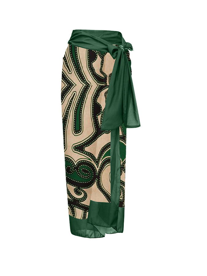 Fashion Printed One Shoulder High Waist One Piece Swimsuit