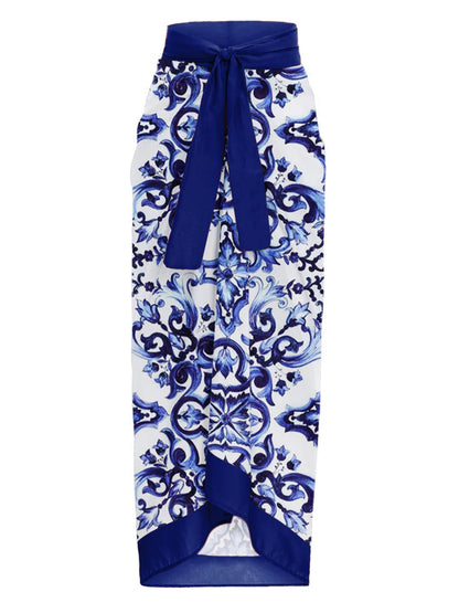 Printed Fashion One Piece Swimsuit and Cover up
