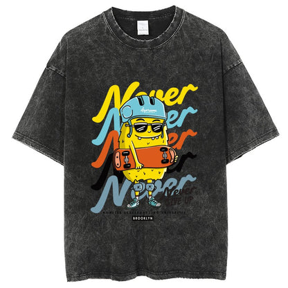Unisex Vintage Solid Wash T-Shirts 2305103538