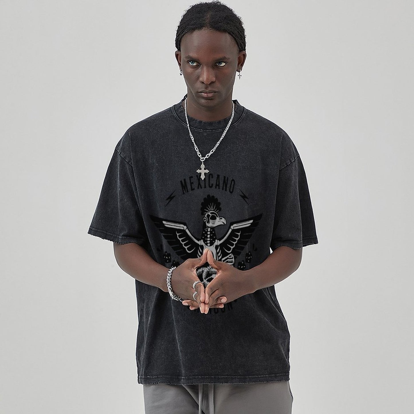 Unisex Vintage Solid Wash T-Shirts 2305102839