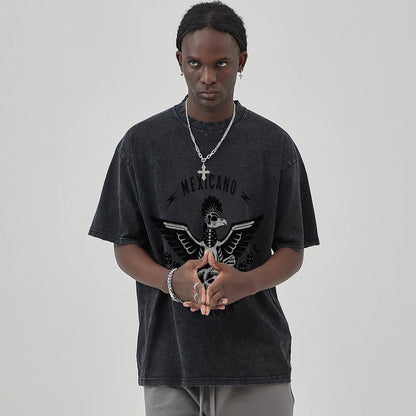 Unisex Vintage Solid Wash T-Shirts 2305102839