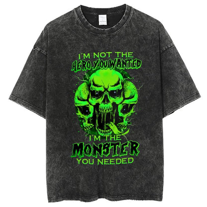 Unisex Vintage Solid Wash T-Shirts 2305104096