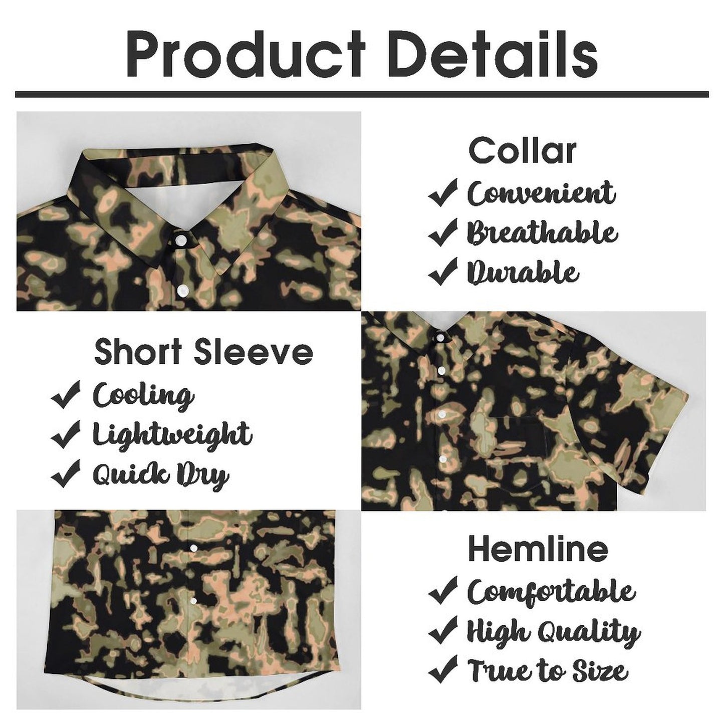 Men's Hawaiian Casual Short Sleeve Shirt 2306105272
