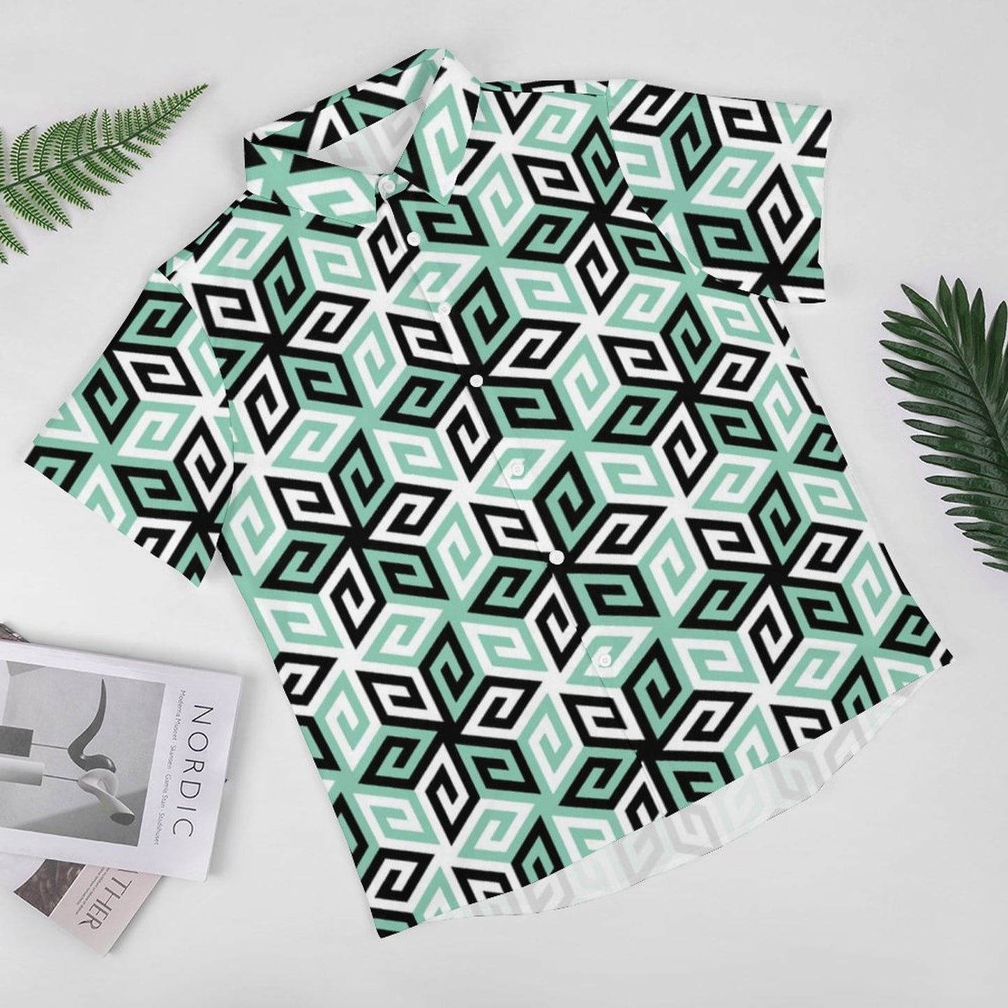 Men's Fashion Casual Printed Short Sleeve Shirts 2306101895