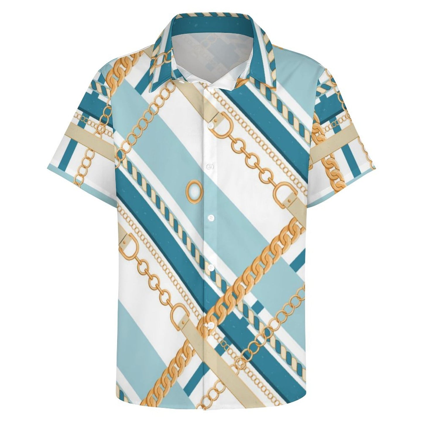 Men's Fashion Casual Printed Short Sleeve Shirts 2306100461