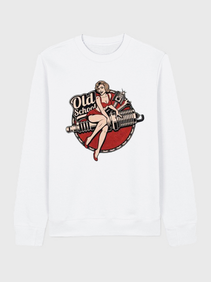 Unisex Round Neck Casual Printed Long Sleeve Sweatshirt