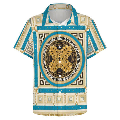 Men's Fashion Casual Printed Short Sleeve Shirts 2306100956