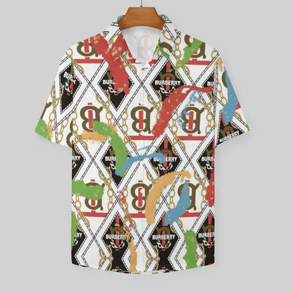 Men's Fashion Casual Printed Short Sleeve Shirts 2306105153