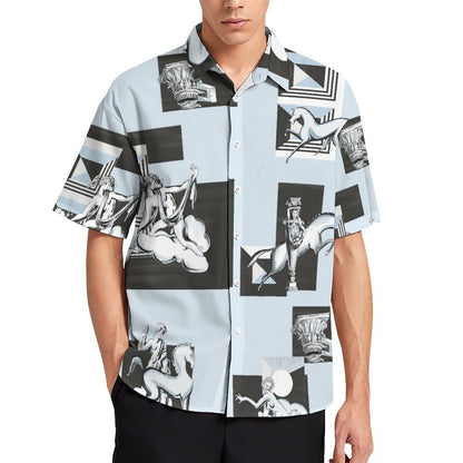 Men's Fashion Casual Printed Short Sleeve Shirts 2305107125