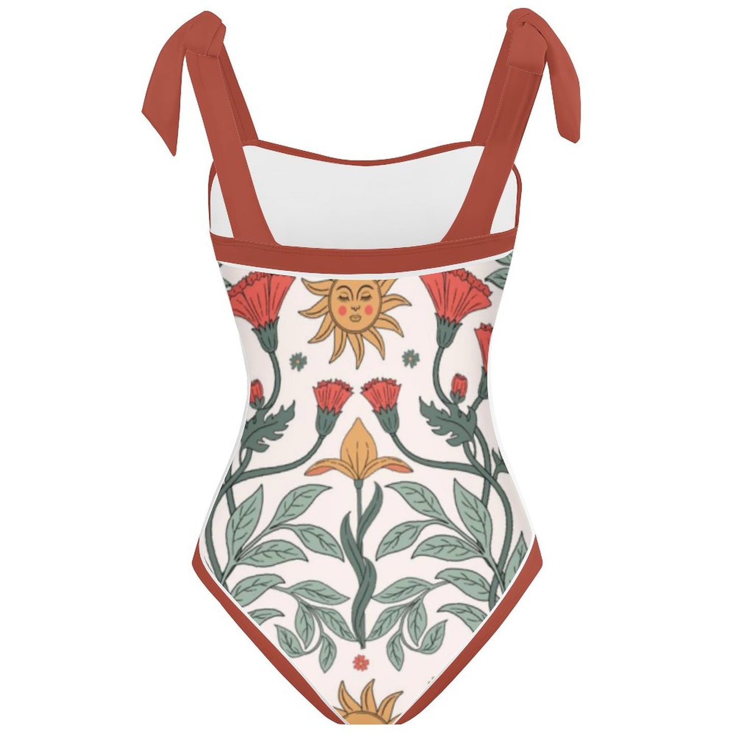 Fashion Printed One Piece Swimsuit And Cover Up 2306102472