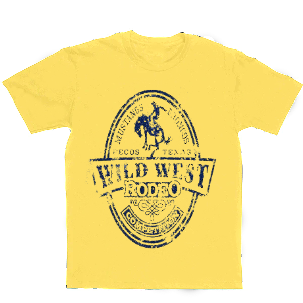Wild West Rodeo Men's Casual Printed T-Shirt