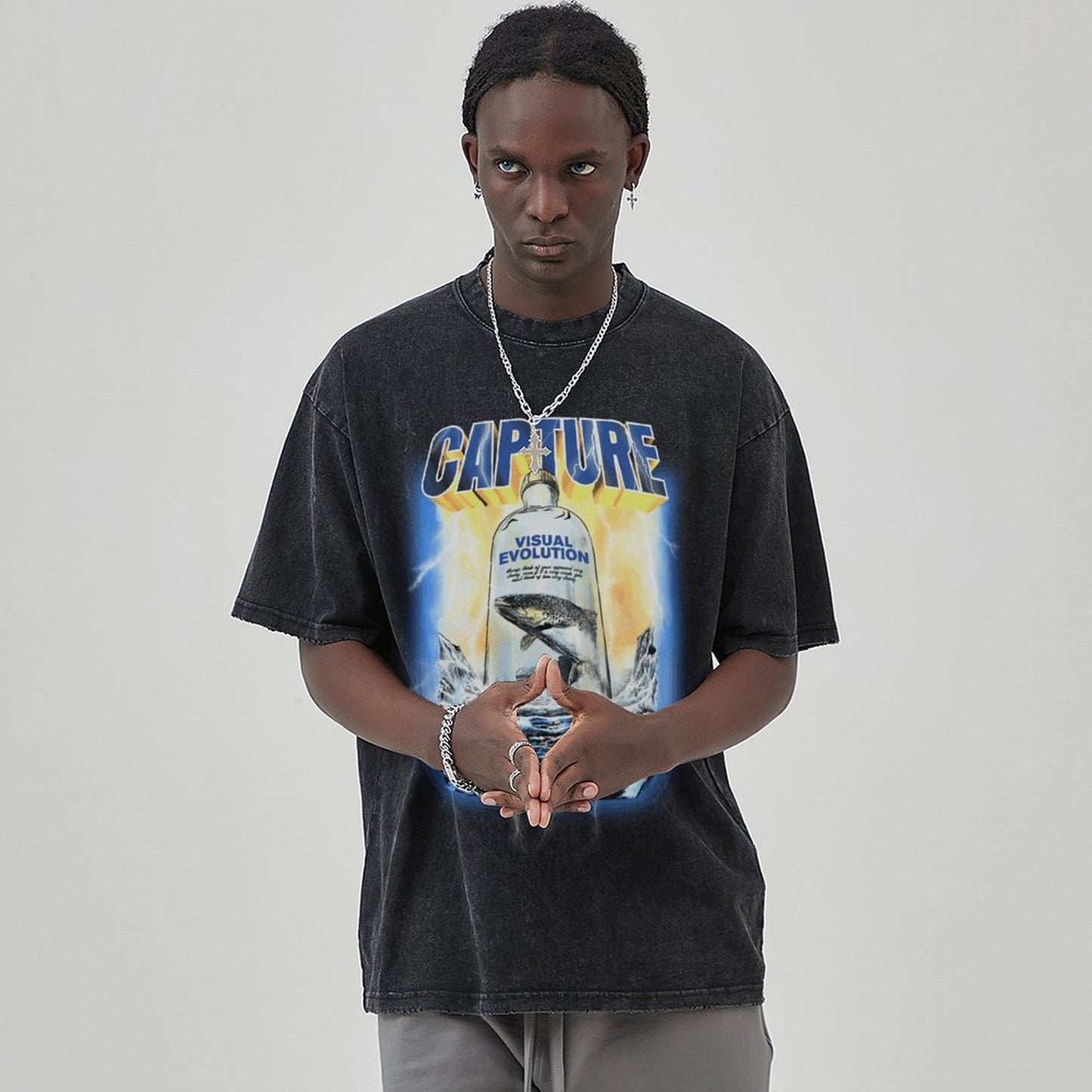 Unisex Vintage Solid Wash T-Shirts 2305102632