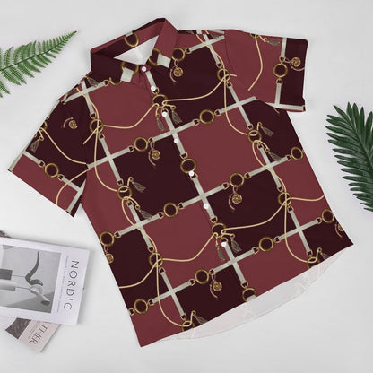 Men's Fashion Casual Printed Short Sleeve Shirts 2306101106