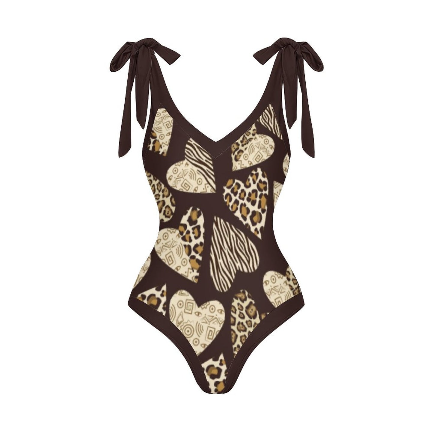 Casual Printed One Piece Swimsuit And Cover Up 2305105705